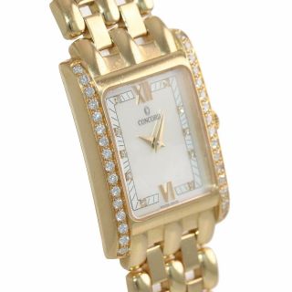 Ladies Concord Veneto 18k Yellow Gold Diamond 51 - 25 - 665 MOP Quartz Watch 3
