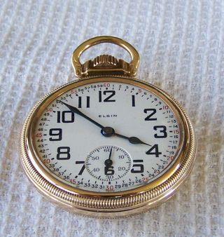 Vintage Elgin B.  W.  Raymond 21 Jewel 16 Sz Pocket Watch W/ Orig Bw Raymond Case