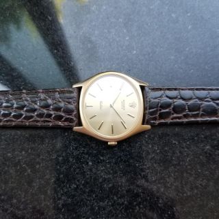 ROLEX Men ' s 18K Solid Gold Cellini 3806 Hand - Wind Dress Watch c.  1970 Swiss MS231 6