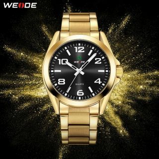 Weide Top Luxury Brand Mens Business Watches Analogue Quartz Stainless Steel