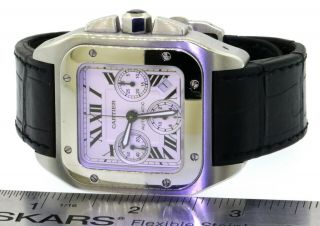 Cartier Santos 100 XL 2740 SS automatic chronograph men ' s watch 3