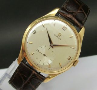 Vintage Omega,  18 Kts Solid Gold,  Jumbo Size,  Ref.  2620,  Cal 265,  Made In 1950