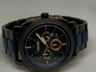 Fossil FS5164 Men ' s Watch Stainless Steel Silicone Chronograph Quartz 45mm C556 6