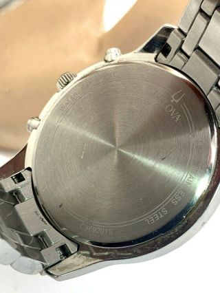 Bulova 96B306 Quartz Chronograph Blue Dial Silver Stainless Steel Men ' s Watch 5