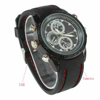 8GB Men ' s Waterproof Hidden Pinhole Spy Video Camera/Camcorder Sport Wrist Watch 3