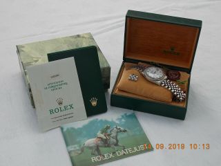Mens Rolex Oyster Perpetual Datejust Chronometer Wristwatch And Box Etc