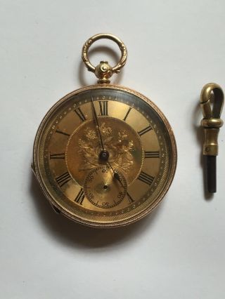 Antique 14k Gold Pocket Watch Ladies H Samuel The Climax C1900 Order
