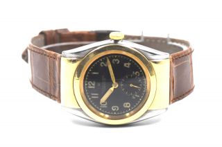 RARE ROLEX BUBBLEBACK RIGID HOODED LUGS 3064 WRISTWATCH STAINLESS GOLD c1940 ' s 4
