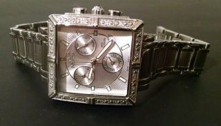 Invicta Women’s Square Stainless Steel Chronograph Watch Model 5377