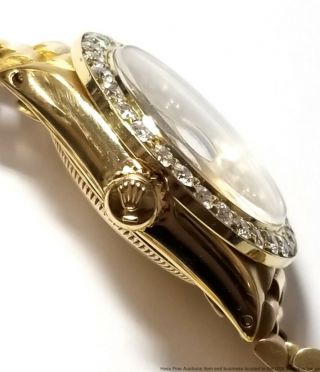 6917 Ladies Rolex President Datejust 18k Gold Diamond Ladies Dress Watch 10