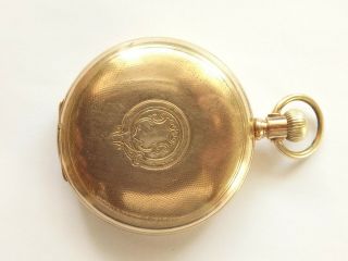 Antique pocket watch.  Elgin 1911.  Full hunter gold plated case.  well. 2