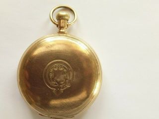 Antique pocket watch.  Elgin 1911.  Full hunter gold plated case.  well. 5