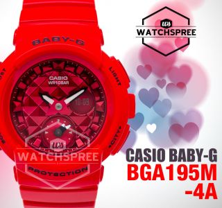 Casio Baby - G Studs Dial Series Standard Analog Digital Watch Bga195m - 4a