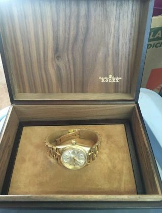 Rolex 18038 Oyster Perpetual Day - Date 18K Yellow Gold Automatic Men ' s Watch 4
