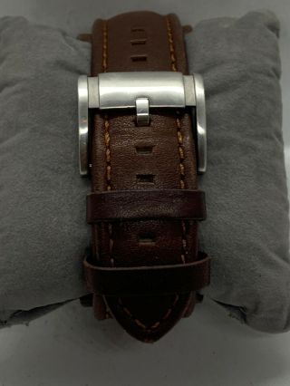Fossil CH2890 Men ' s Watch Chronograph White Dial Brown Leather 44mm Quartz D977 4