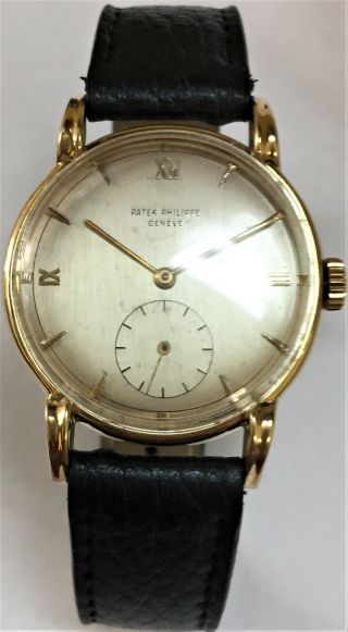 Vintage Mens Patek Philippe 18k Yellow Gold 34mm Watch Ref 2430