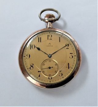 1900 Gold & Silver Cased Omega 15 Jewelled Swiss Lever Pocket Watch