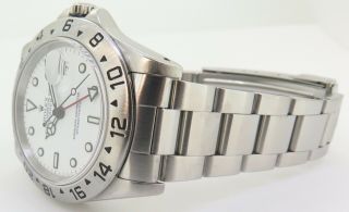 Auth 2000 Rolex Explorer II Polar Steel Men’s Wrist Watch P Serial 16570 3