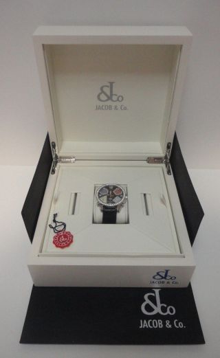 Jacob & Co Five Time Zone Diamond Bezel 47mm Watch Quarts Unisex Gently