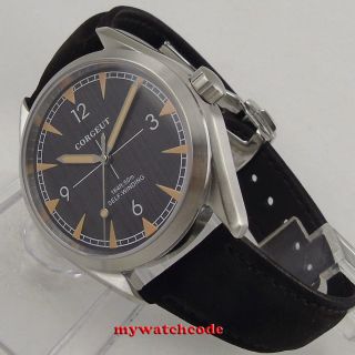 41mm Corgeut Black Dial Sapphire Glass Miyota 8215 Automatic Mens Watch C130