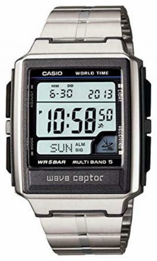 Casio Watch Wave Ceptor Waveceptor Radio Clock Multiband 5 Wv - 59dj - 1ajf Mens