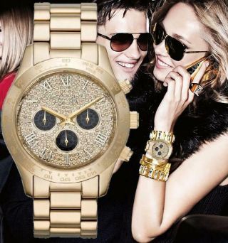Michael Kors Uhr Damenuhr Mk5830 Layton Crystal Farbe Gold