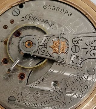 1895 Waltham Model 1883 Gold Filled Pocket Watch 18s 15 Jewels 4