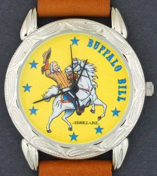1992 Abbelare Buffalo Bill Cowboy Western Limited Edition Character Watch