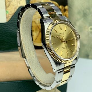 1991 Rolex Oyster Perpetual 34mm Steel & 18k Gold Unpolished Box & Papers 3
