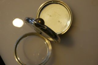 Vintage London Hallmarked Silver J.  W.  BENSON Pocket Watch Dated 1938 8