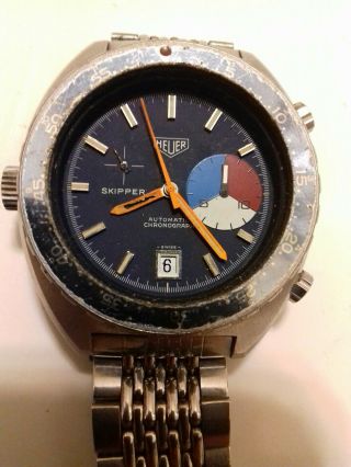 Heuer Skipper Chronograph Vintage Watch Cal.  15