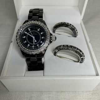 Peugeot Women’s Ceramic Watch Swiss Quartz Black (retail $495)