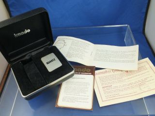 1970s Vintage Imado Led Quartz Gents Watch Box,  Paperwork.  Very Rare