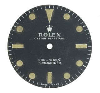 Rolex Submariner 5513 Black Matte Tritium Meters First Dial 1960s 2