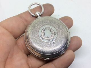 Antique Solid Silver Very Rare H.  SAMUEL Pocket Watch Fob & Key CHESTER 4