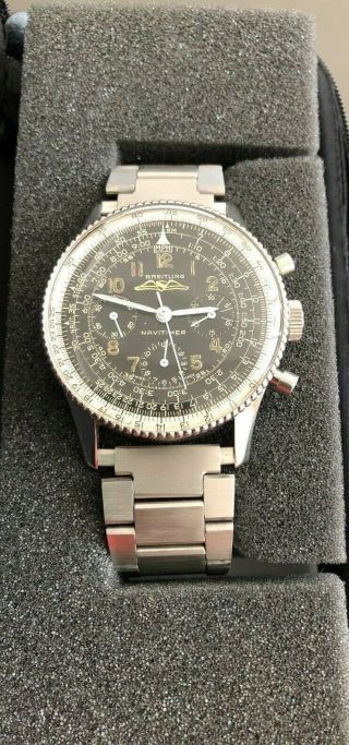 Vintage Breitling Navitimer 806 Chronograph Watch Cal 178 Travel Case & Papers