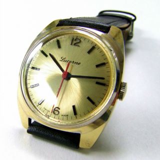 Lucerne Gold Plated Vintage Swiss Watch From The 1970s | Classic Elegance