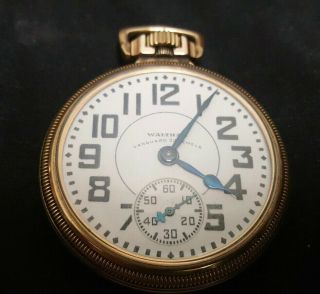 Vintage Waltham Vanguard 23 Jewels Mens Pocketwatch Great