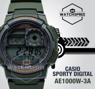 Casio Standard Digital Sporty Design Watch Ae1000w - 3a