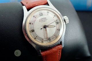 Mens Vintage Military Type Swiss Watch Roamer Ca 1948 Mst 371 Big Crown