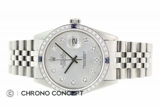 Rolex Mens Datejust Watch 18K White Gold and Steel Watch,  Rolex Band 6