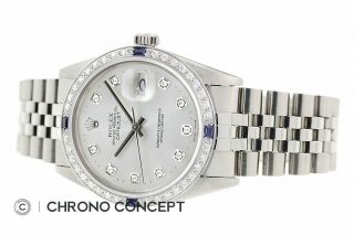 Rolex Mens Datejust Watch 18K White Gold and Steel Watch,  Rolex Band 7