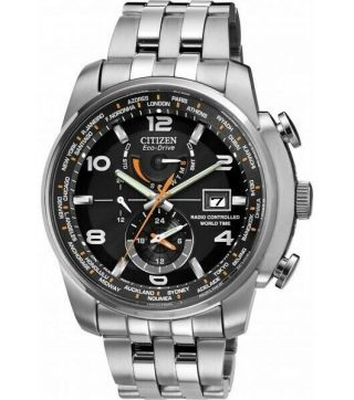 Citizen H820 - S087104 Eco Drive Black Dial Stainless Steel Men 