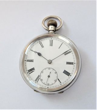 1910 Silver Cased Omega 15 Jewelled Swiss Lever Pocket Watch