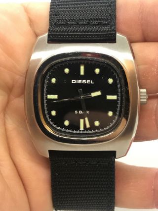 Diesel Mens Stainless Steel Wrist Watch Black Band Battery Dz2068 5 Bar