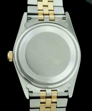 Rolex Date 15223 Black Dial Two Tone 18k Yellow Gold Steel Automatic Watch 6