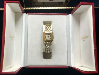 CARTIER PANTHERE 18K Solid Yellow Gold Ladies Watch 10