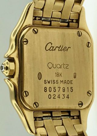 CARTIER PANTHERE 18K Solid Yellow Gold Ladies Watch 2