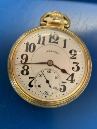 Illinois Bunn Special 21 Jewels Pocket Watch Railroad Matching Case Gold Filled