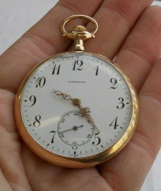 Rare Vintage Wind Up 1.  75 " Longines Gold Filled Pocket Watch 17 Jewels Swiss Nr
